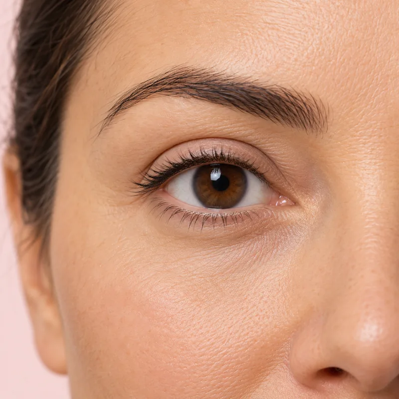 Illustration of an upper eyelid: healed