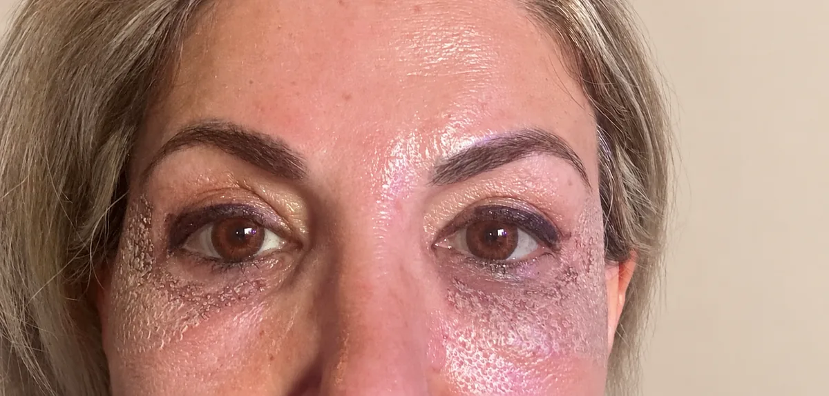 Under the eyes