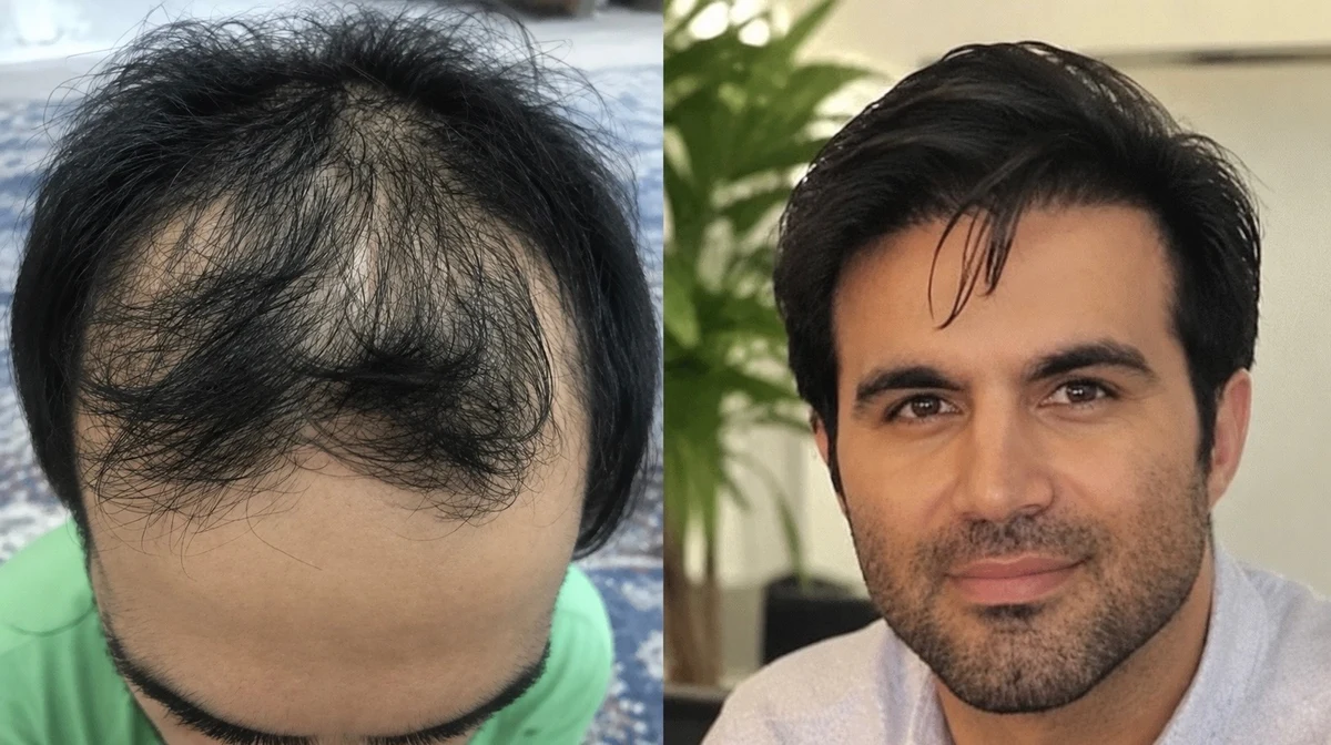 Crown and front: before and after